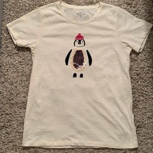 J. Crew Collectors Tees happy holiday penguin shirt